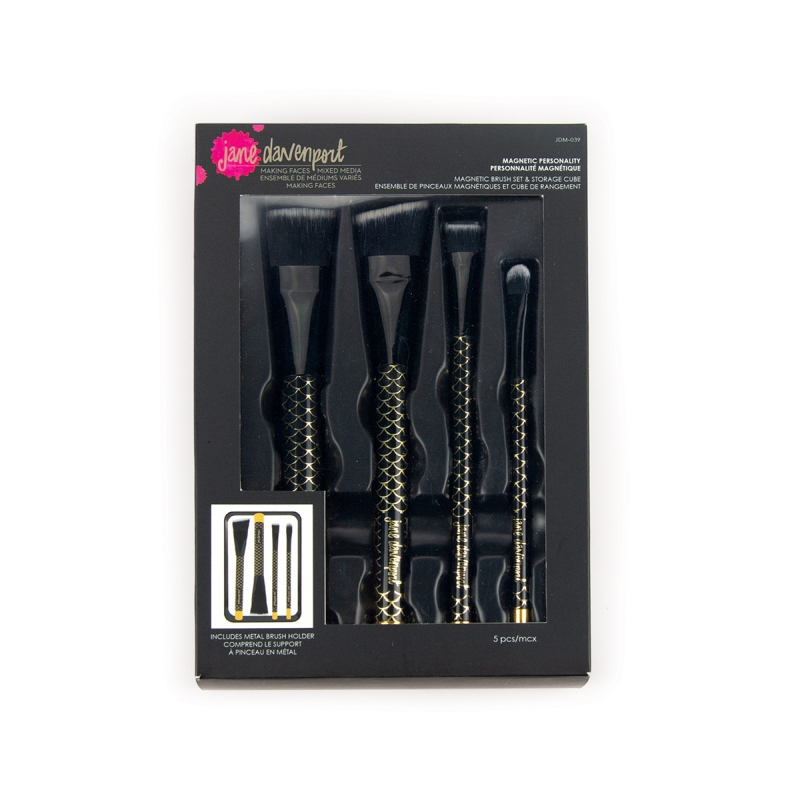 Magnetic Personality Set4 pc brush set & metal cube