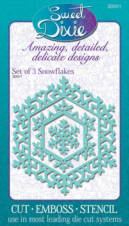 Set of 3 Snowflakes Sweet Dixie Cutting Die