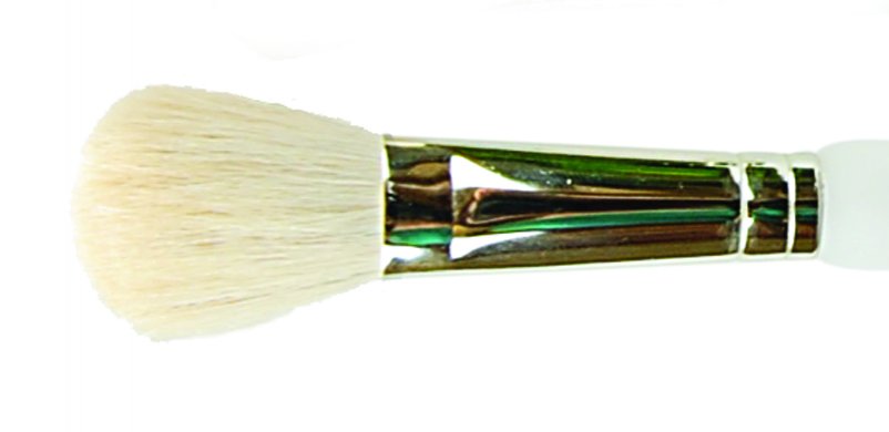 Soft Grip LH Snow white Fan Brush - Single