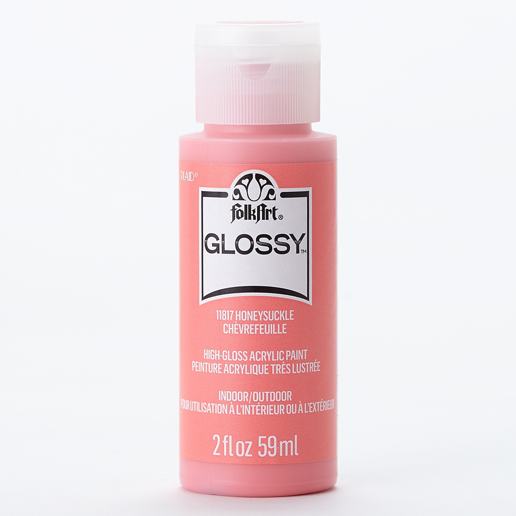 Honeysuckle Folkart Glossy Acrylic Paints - 2 Oz.