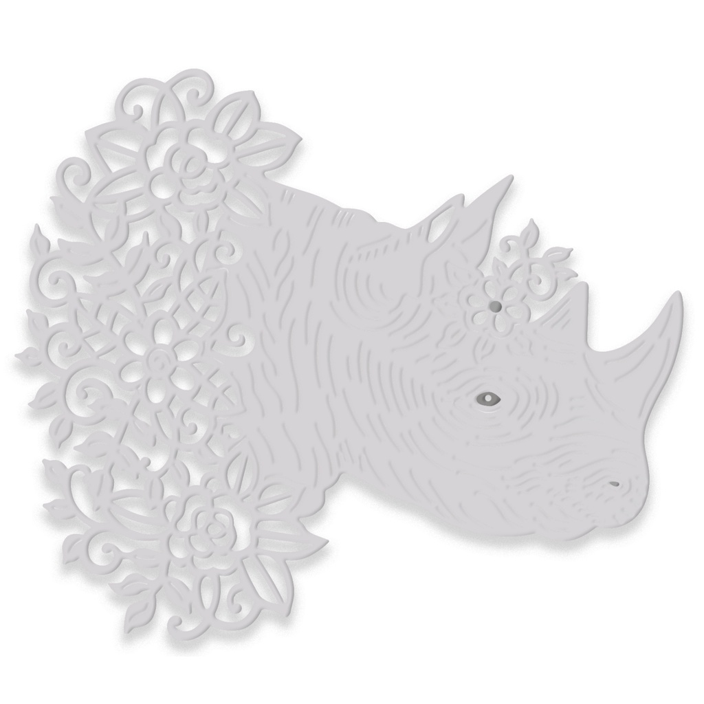 Floral Rhino- Sweet Dixie Cutting Die