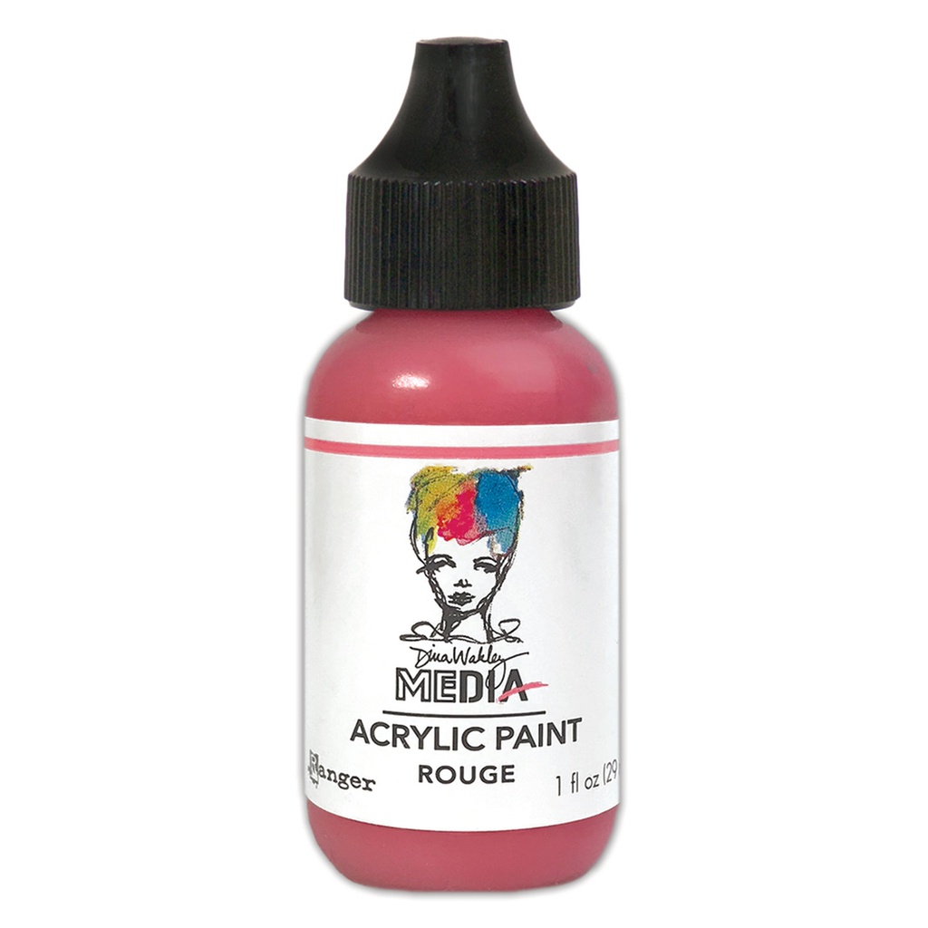 Rouge Dina Wakley MEdia Paints (1oz)