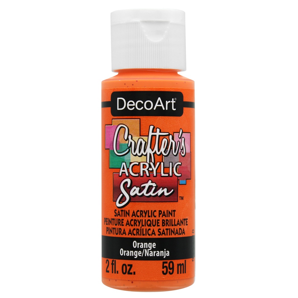 Orange 2oz Crafters Acrylic Satin