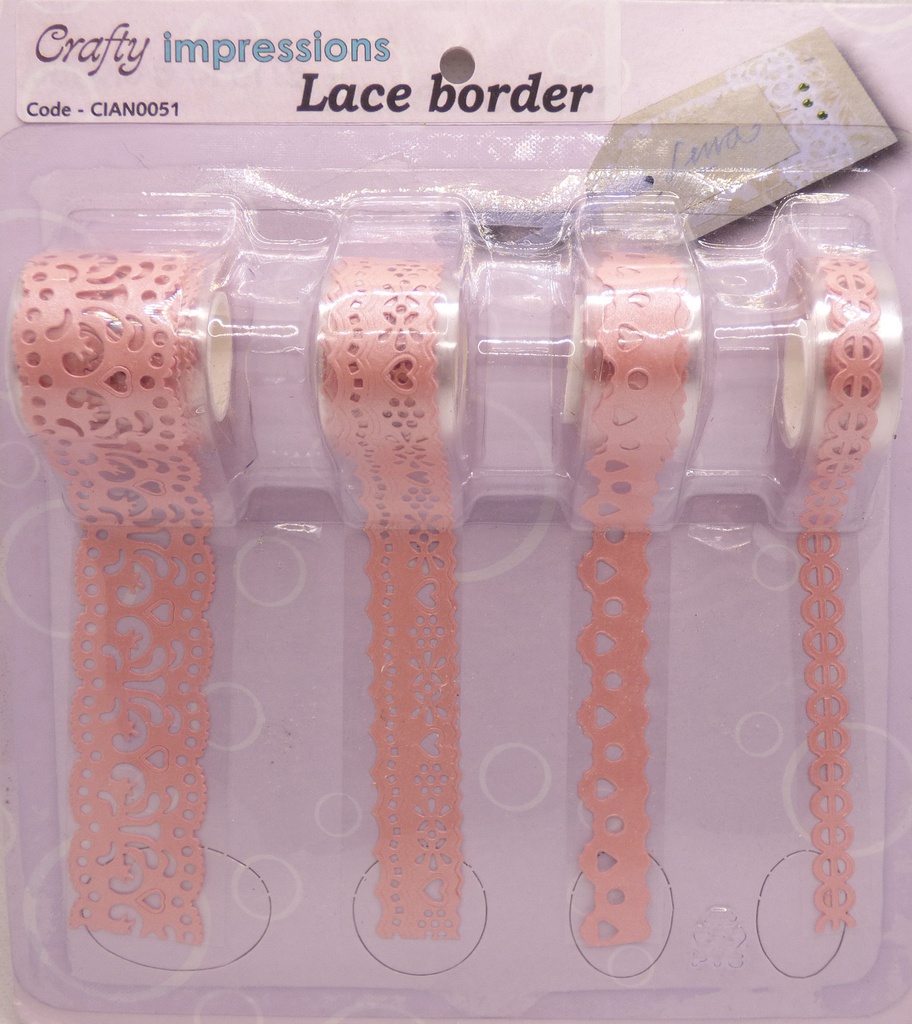 Lace Border Pink               