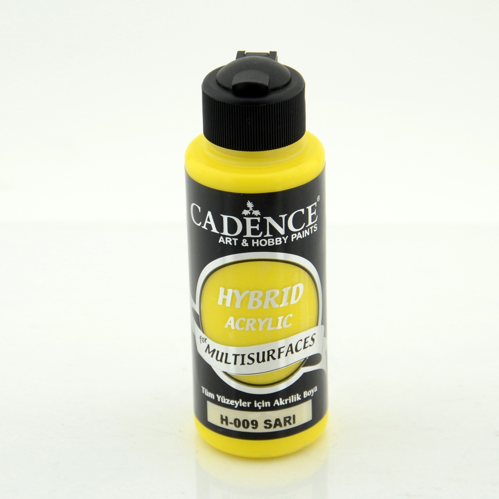 Yellow 120 ml Hybrid Acrylic Paint For Multisurfaces (H-009)