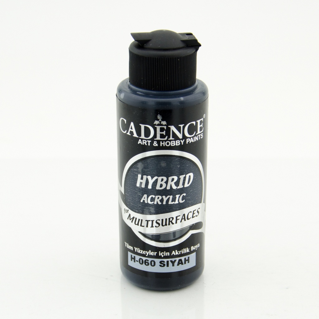 Black 120 ml Hybrid Acrylic Paint For Multisurfaces (H-060)