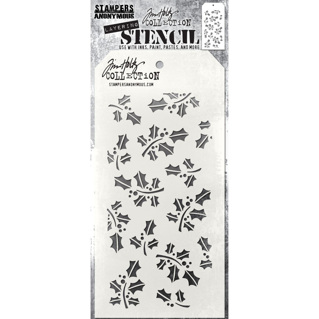 Hollyberry - Tim Holtz Layering Stencil