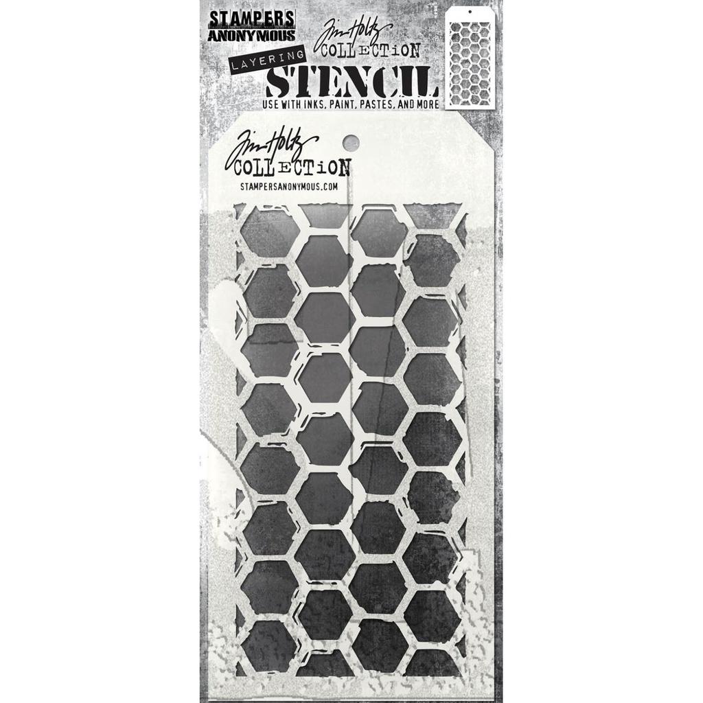 Tim Holtz Layering Stencil - Brush Hex