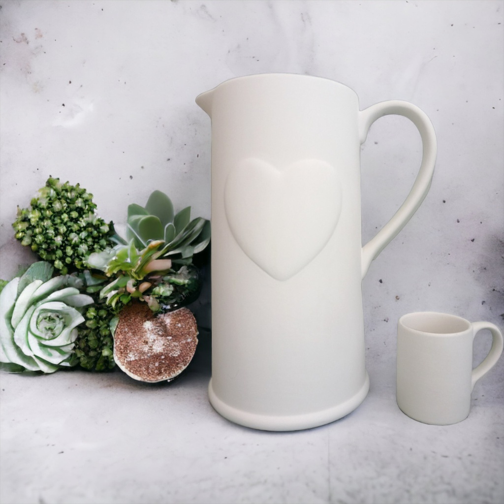 XXL Heart Jug or vase - CHECK KILN SIZE (carton of 2) 