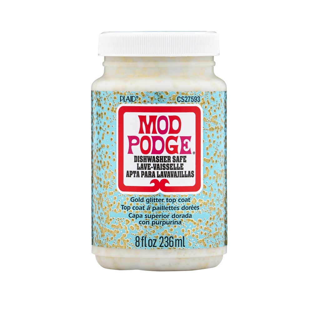 Mod Podge Dishwasher Safe Glitter Gold 8 Oz.