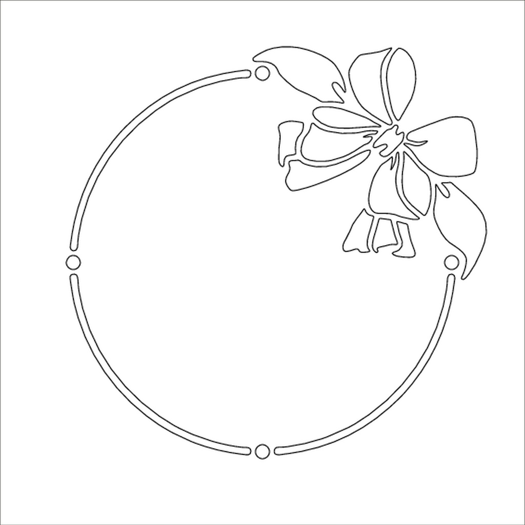 Round Bow Frame  6" Square Majemask Stencil