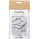 Mini Craft Kit Jewellery, Elastic bracelet, earring, 1 pack