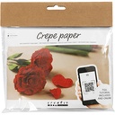 Mini Craft Kit Crepe Paper, Roses, Crêpe ratio: 180%, 105 g, 1 pack